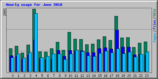 Hourly usage for June 2010