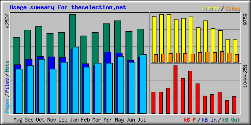 Usage summary for theselection.net